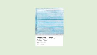 Pantone colour swatch with surgical mask texture