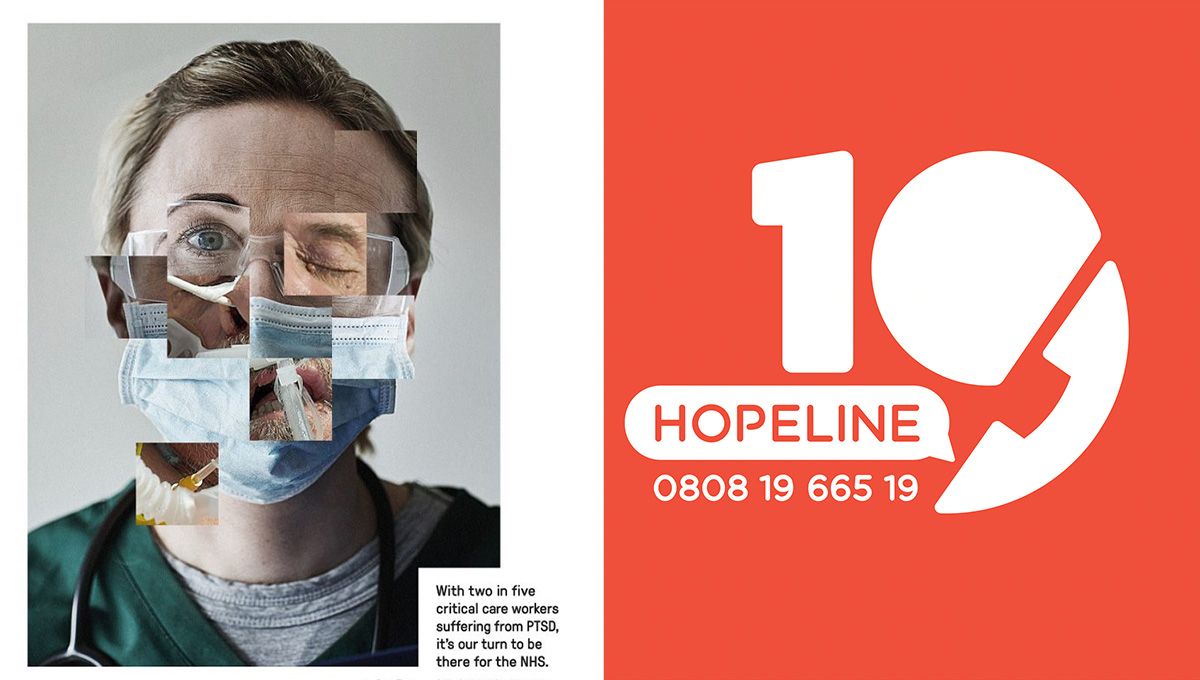 PTSD awareness poster, of images which haunt frontline workers daily.