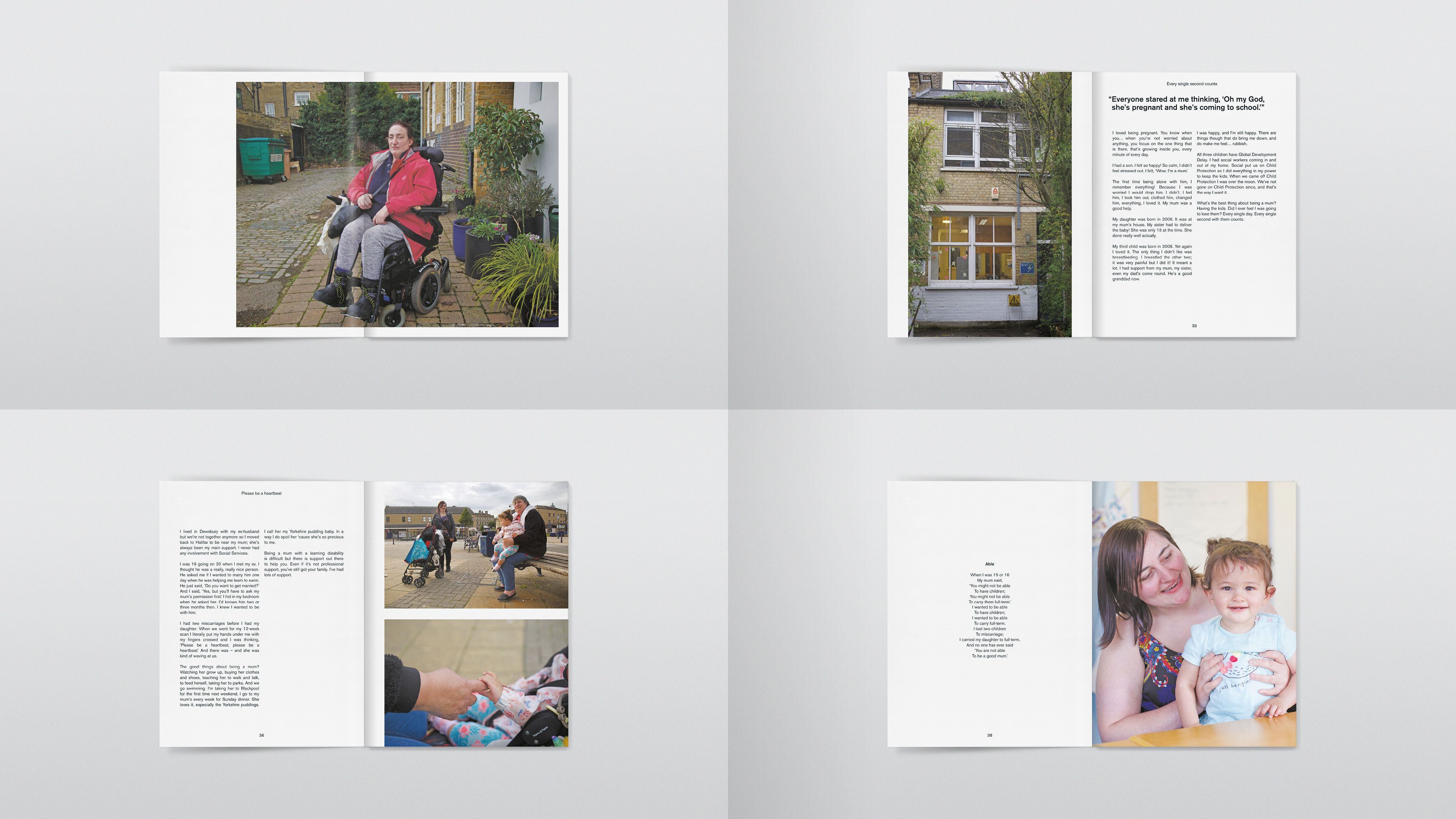 Inner spreads of Paige book