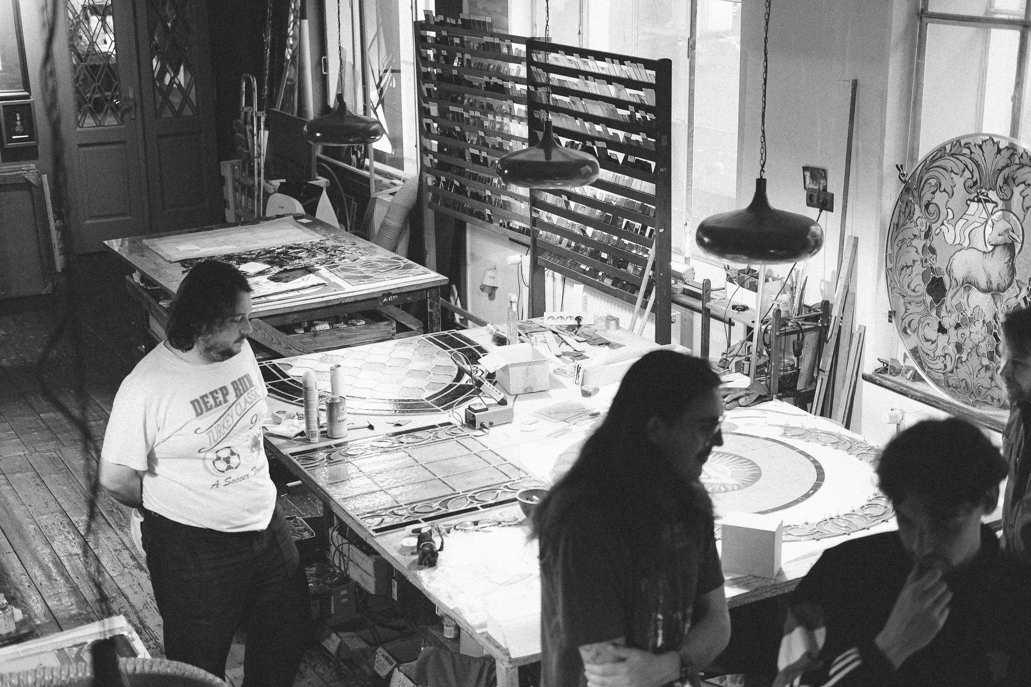 View of the Stained Glass Museum workshop