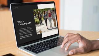 Laptop displaying page from playbook