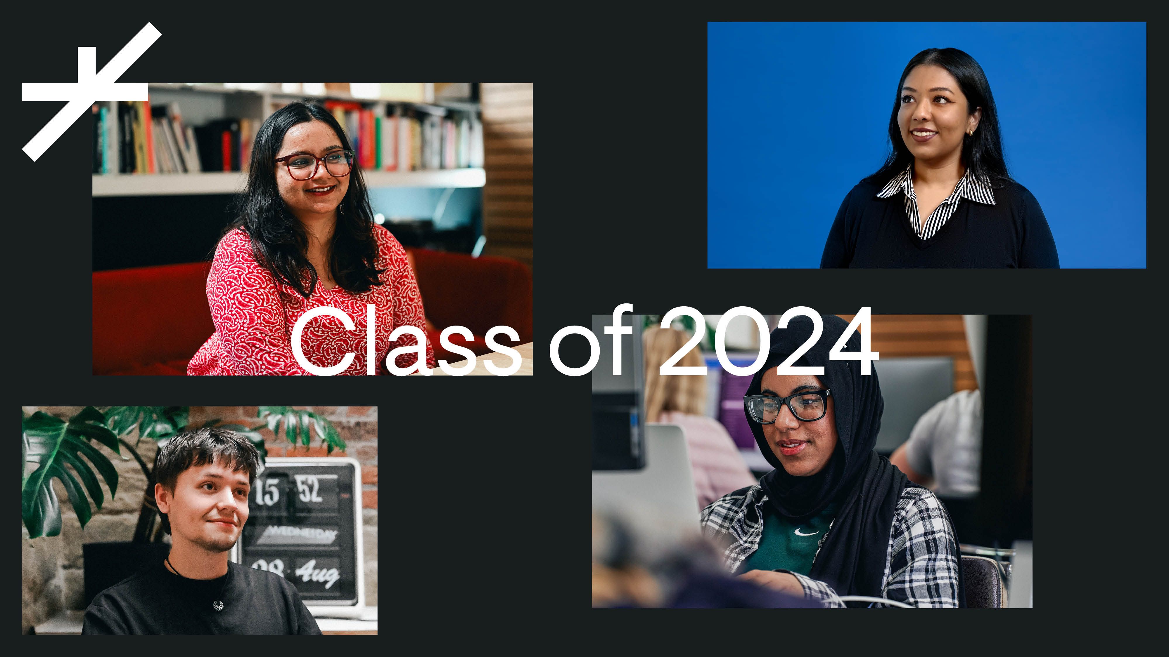 Photos of four interns
