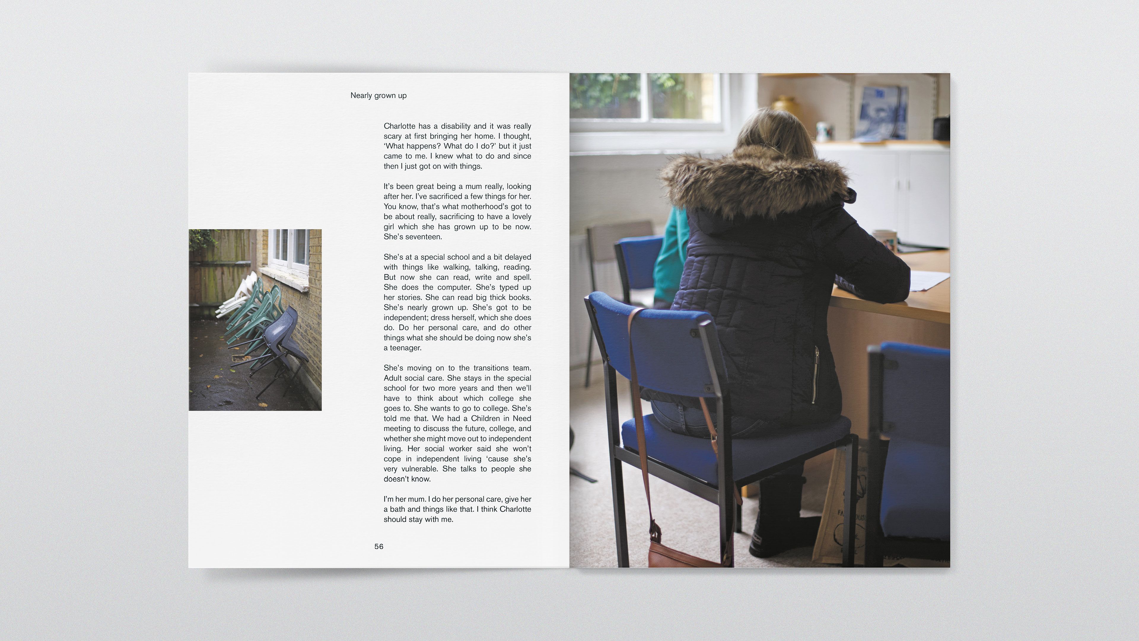 Inner spread of Paige book