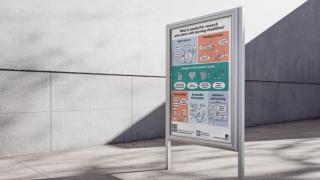 Illustrative poster on campus