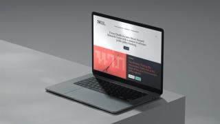 Laptop with the Future Health Research website on the screen