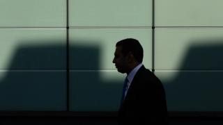 Shadowed photo of businessman
