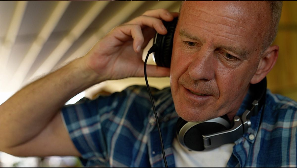 Close up of Norman Cook DJing