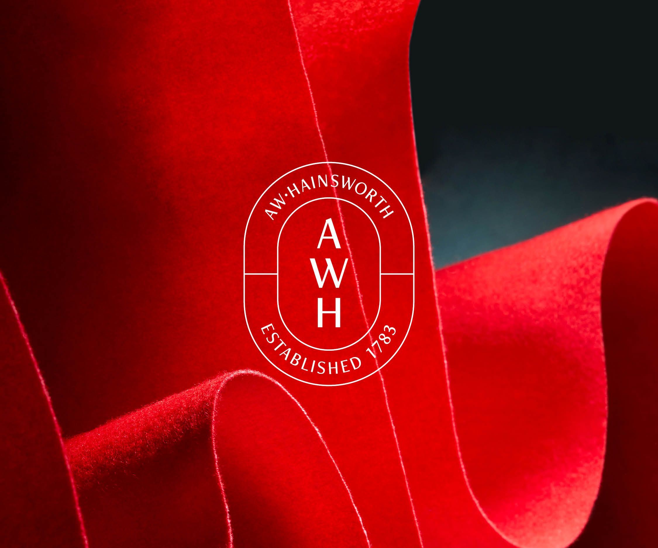 AW Hainsworth logo on fabric background