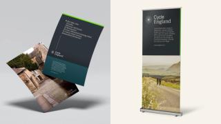 Cycle England leaflet and pull up banner