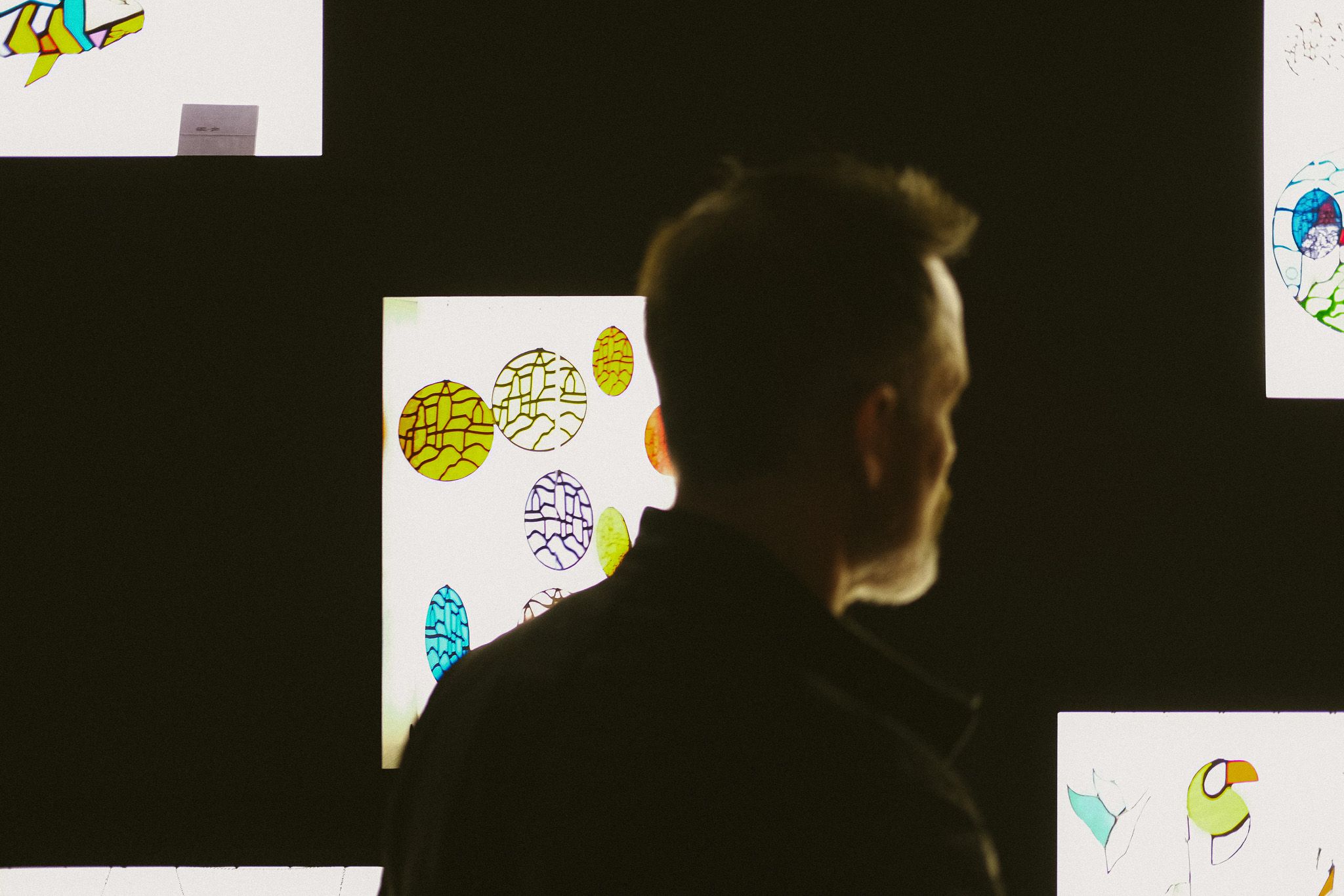 Hanging mini stained glass objects