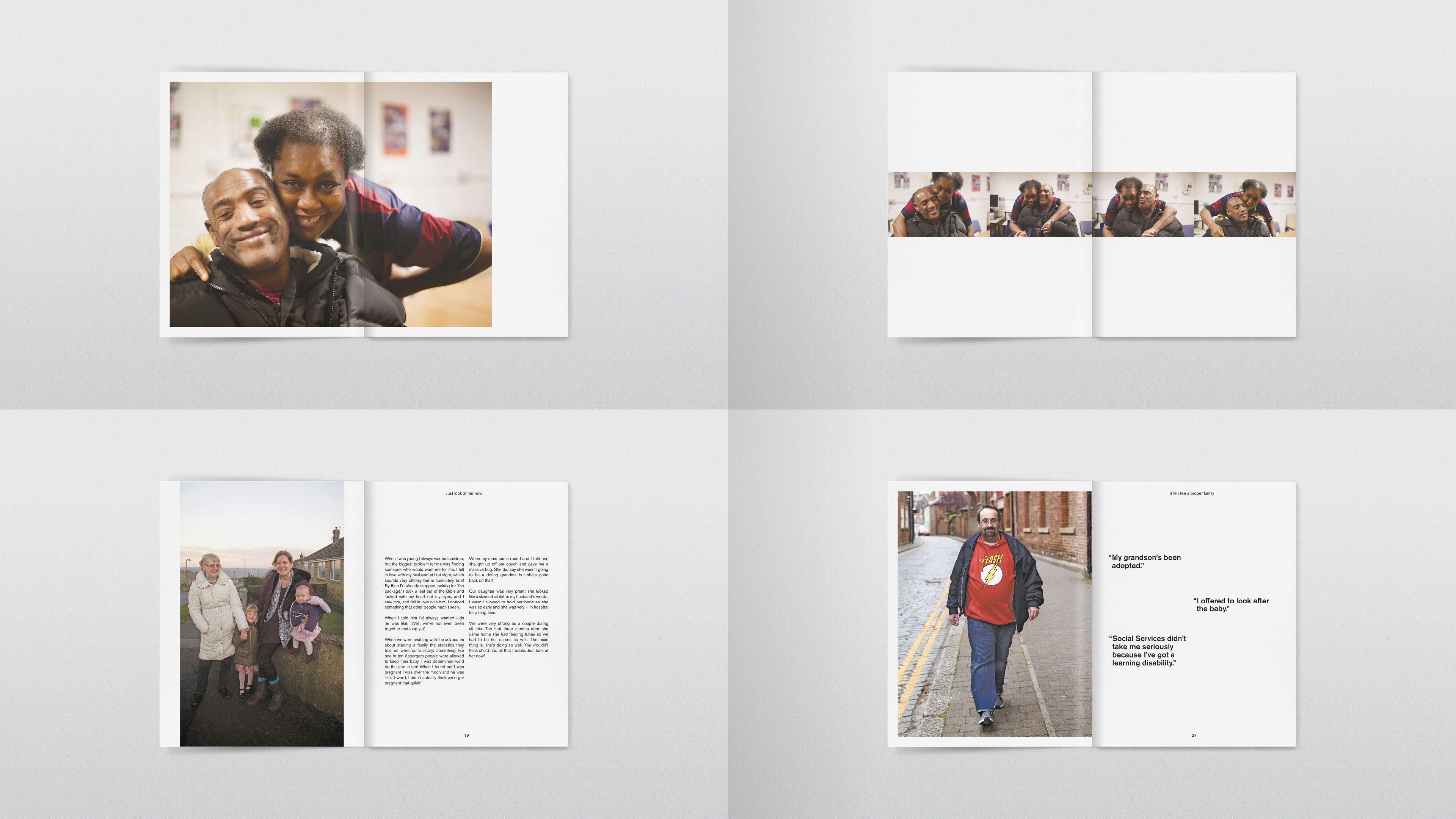 Inner spreads of Paige book