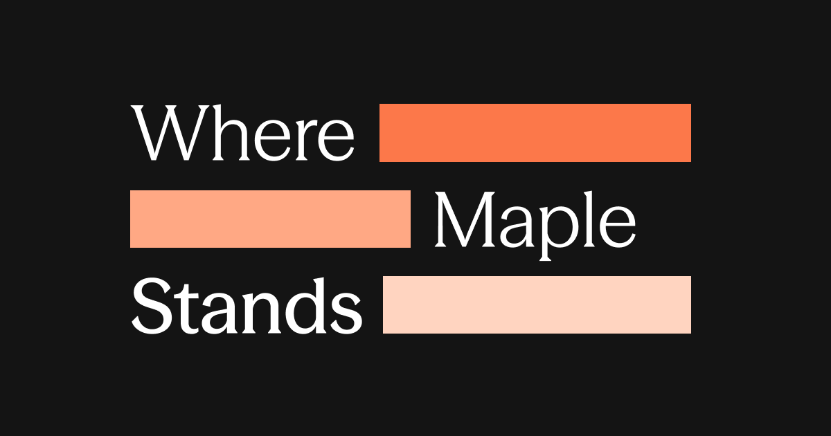 Where Maple Stands, Where DeFi Goes