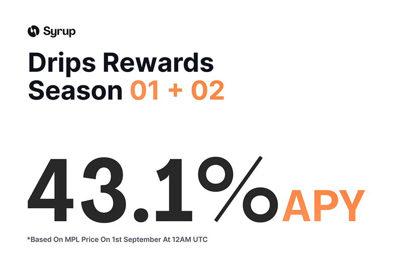 Syrup Season 1 + 2: Up to 43.1% APY