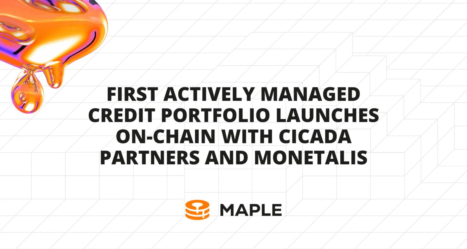 First Actively Managed Investment Grade Credit Portfolio Launches On-Chain, with Monetalis and Cicada Partners
