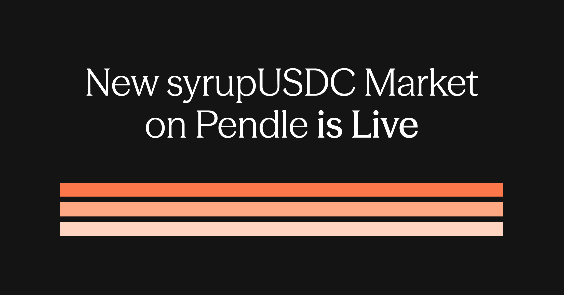 syrupUSDC Launches New Pendle Market with Maximum Drips