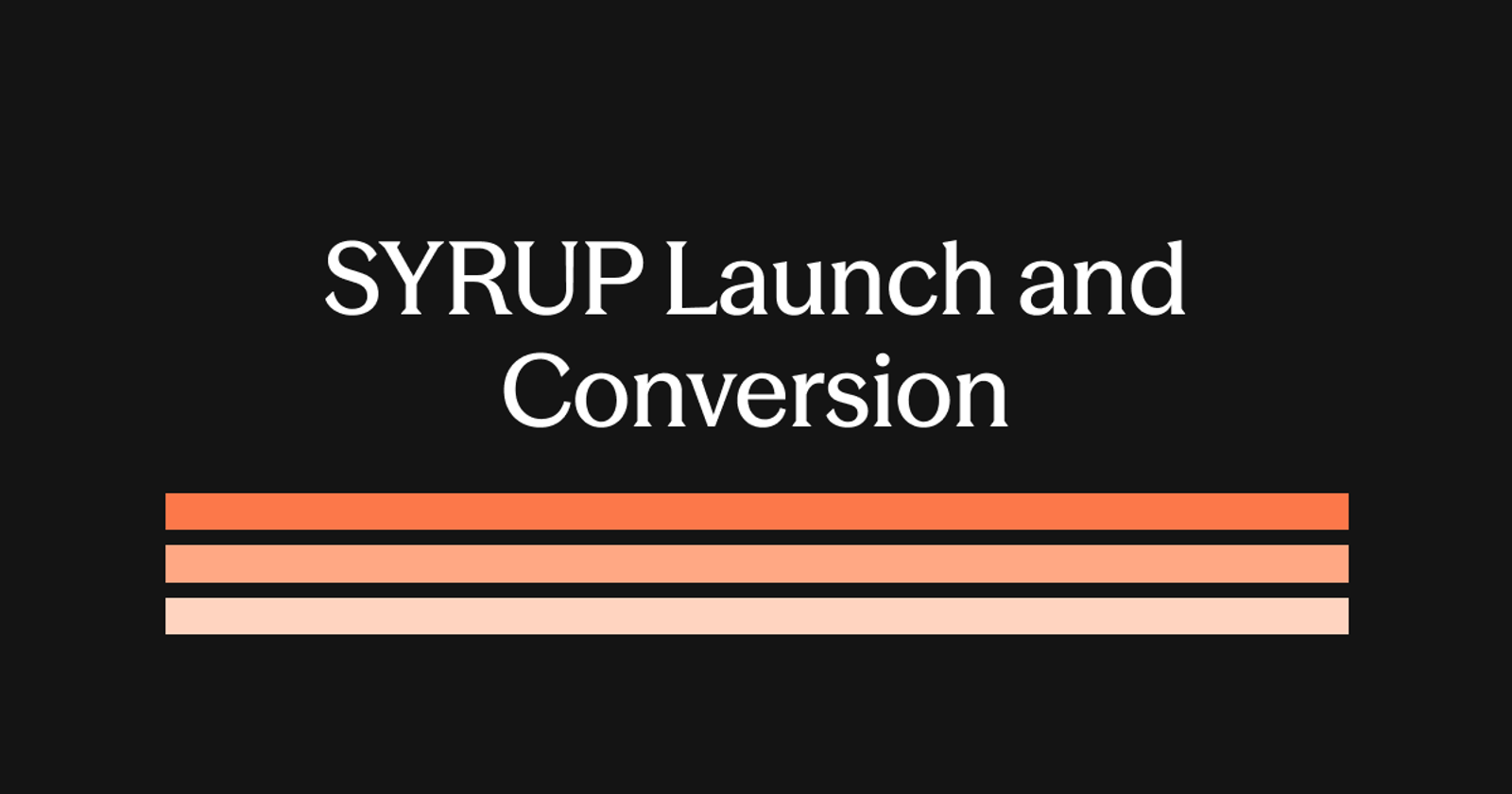 SYRUP Token Launch, Staking, and Conversion of MPL to SYRUP