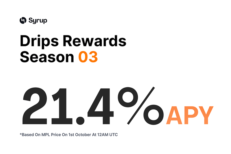 Syrup Season 3: 21.4% Average APY