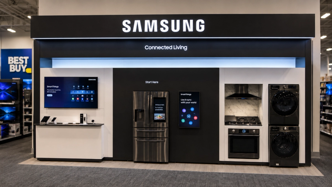 Interactive appliance hub in a big-box store