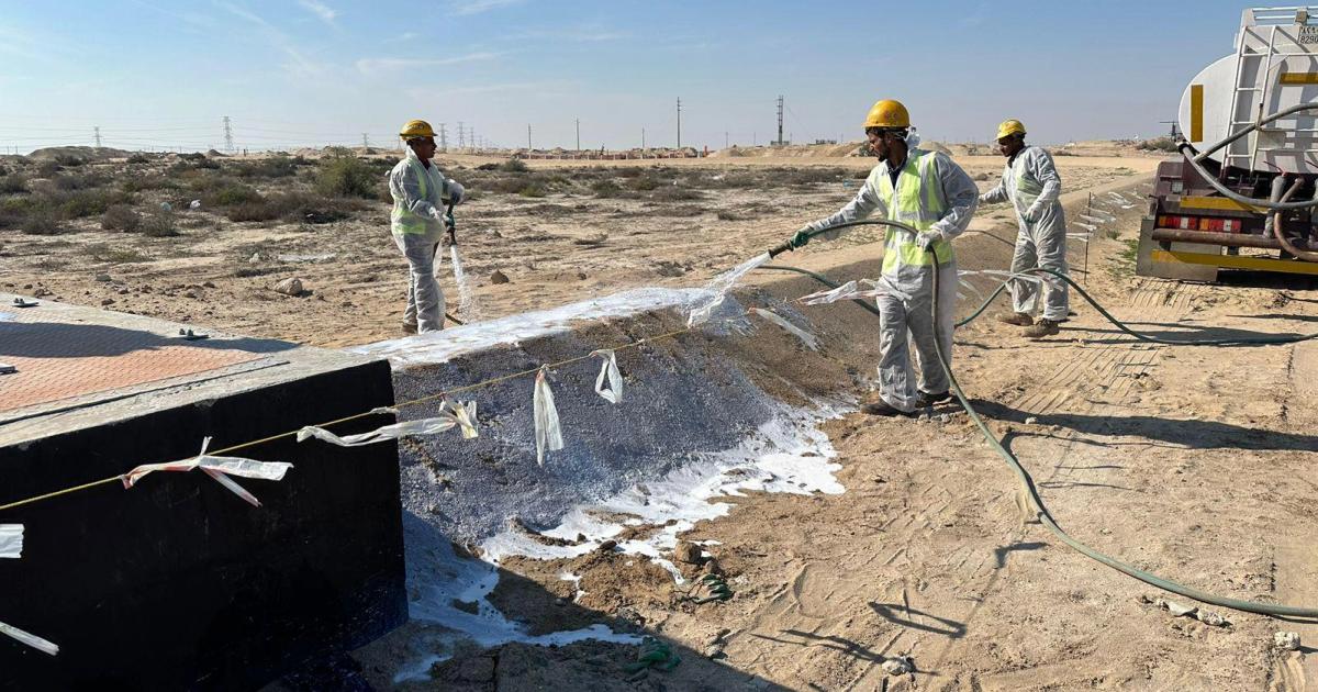 Water Pipeline Sand Stabilization in Saudi Arabia by Tathbeet