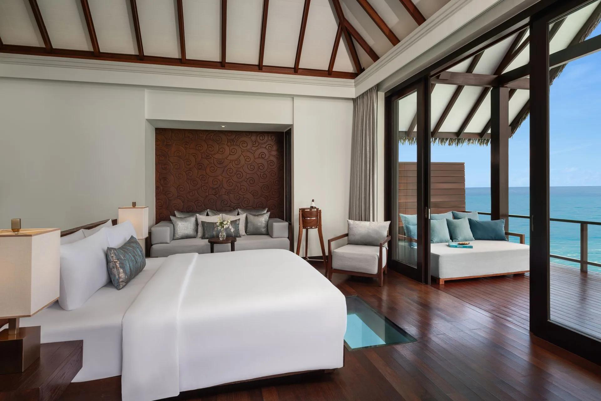 An Ocean Villa at Heritance Aarah, set directly over the lagoon
