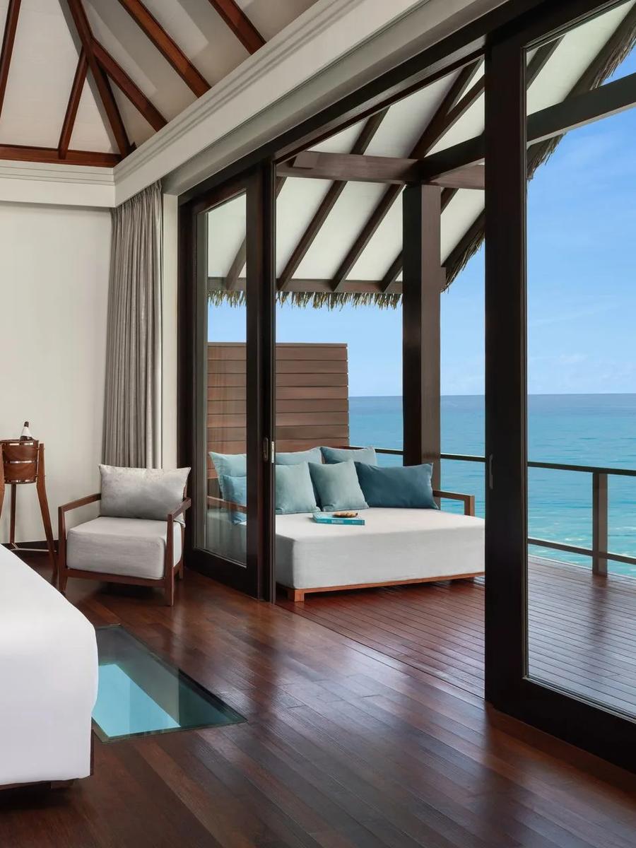 An Ocean Villa at Heritance Aarah, set directly over the lagoon