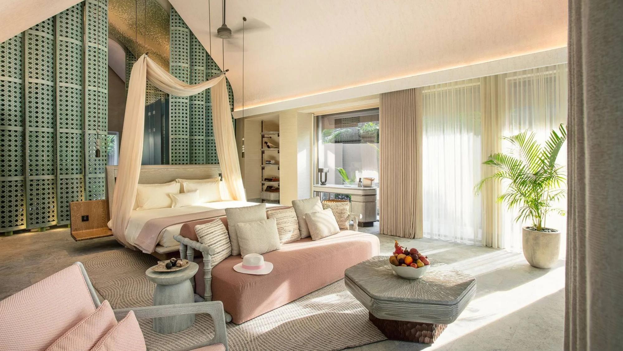 Exterior of a Beach Pool Villa at Joali Being — the Three Bedroom Wellbeing Beach Pool Residence has no dedicated published photo, so its closest sibling category stands in here