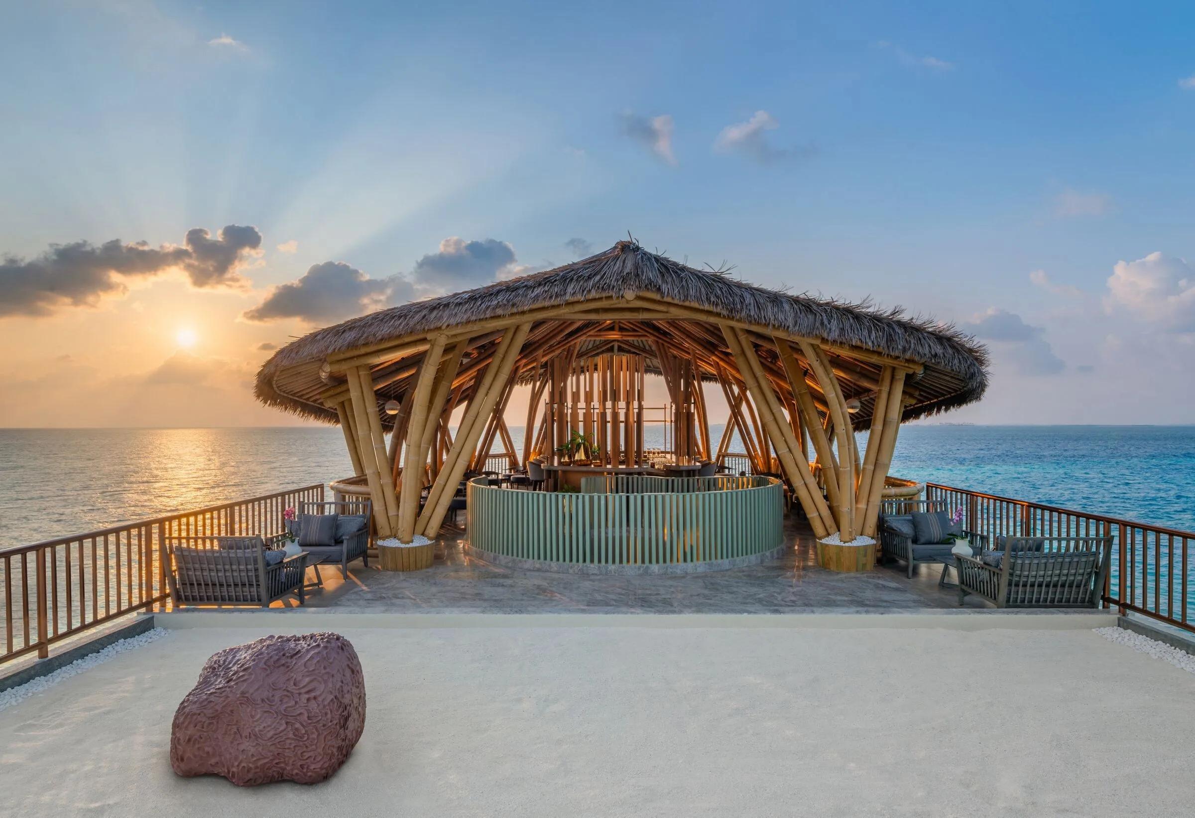 The exterior of Nikkei, the resort's Peruvian-Japanese fusion cocktail bar