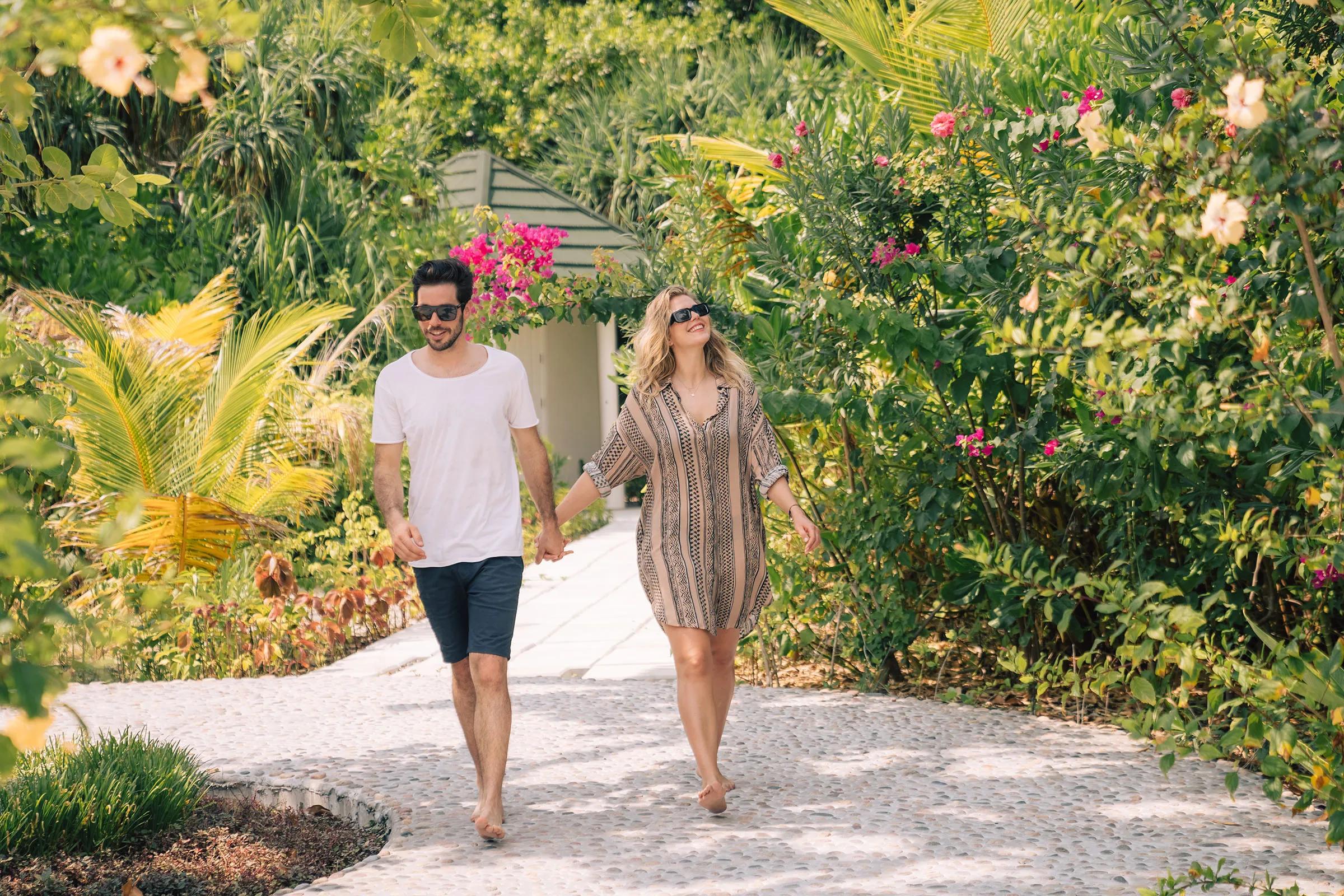 Veyo Spa's garden setting, back from the beachfront villas at Siyam World