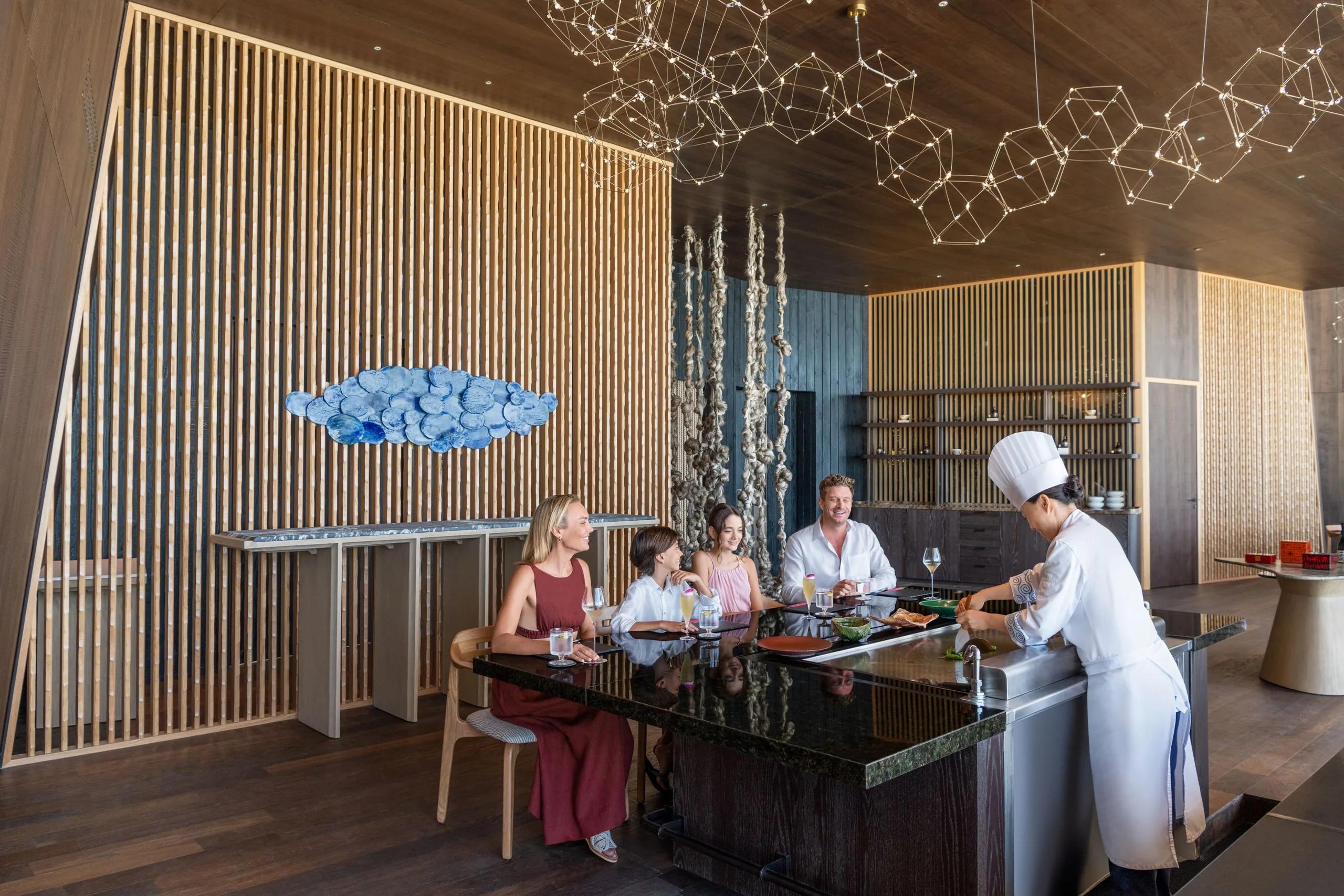 Guests dining at ALBA, the resort's family-friendly all-day Mediterranean restaurant