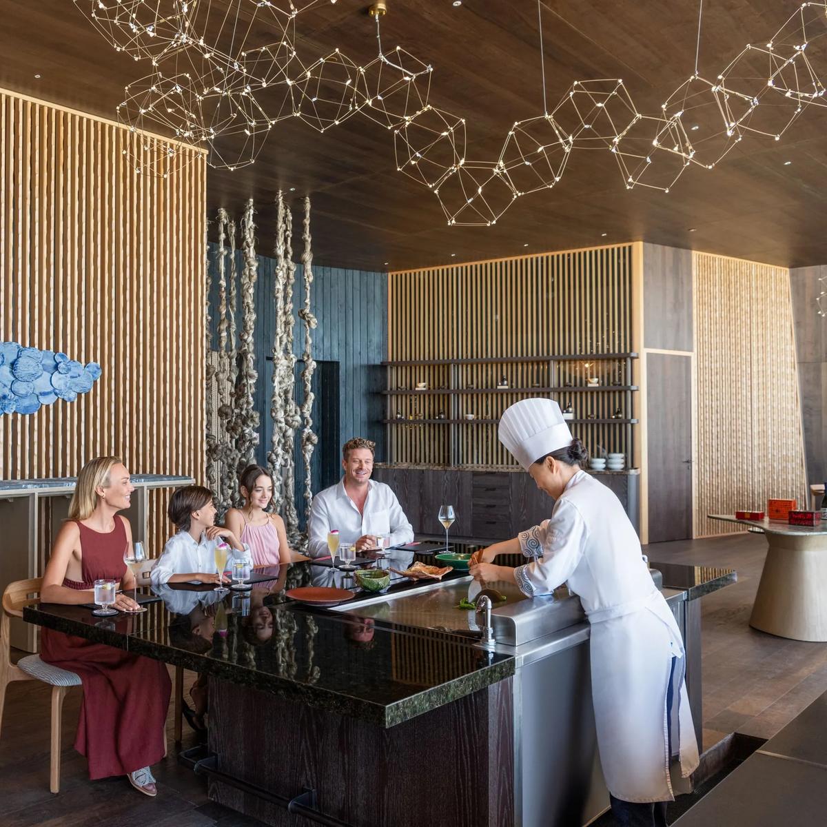 Guests dining at ALBA, the resort's family-friendly all-day Mediterranean restaurant