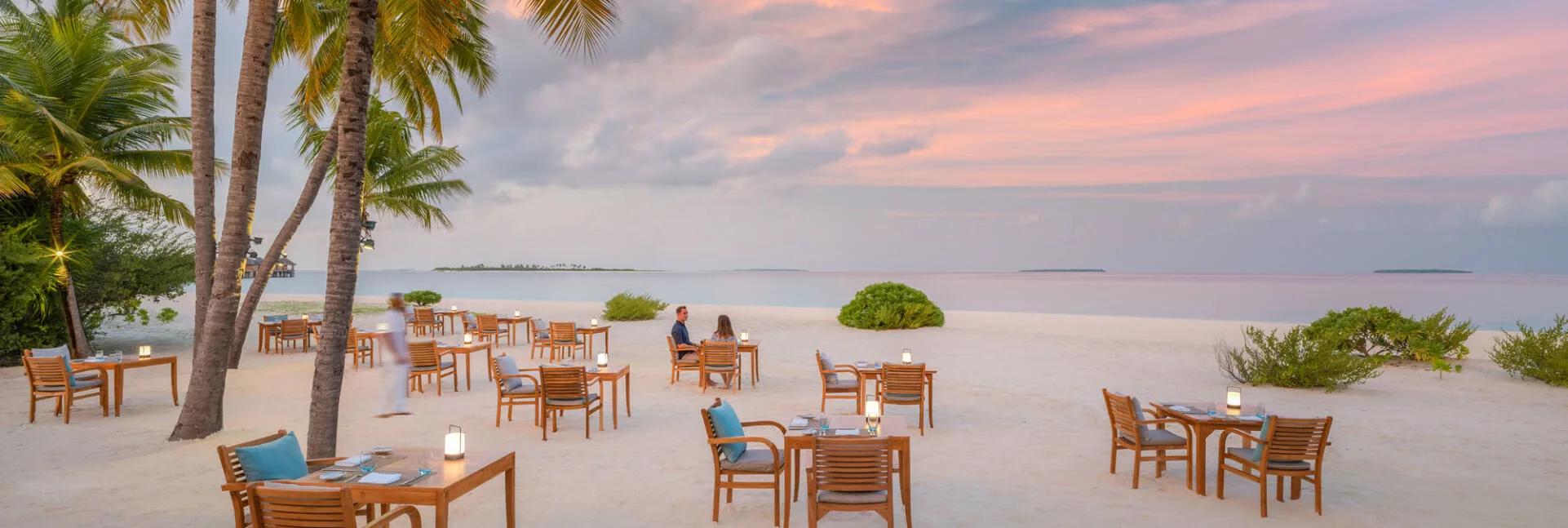 Ocean Grill at JA Manafaru, a seafood restaurant and grill with a show kitchen