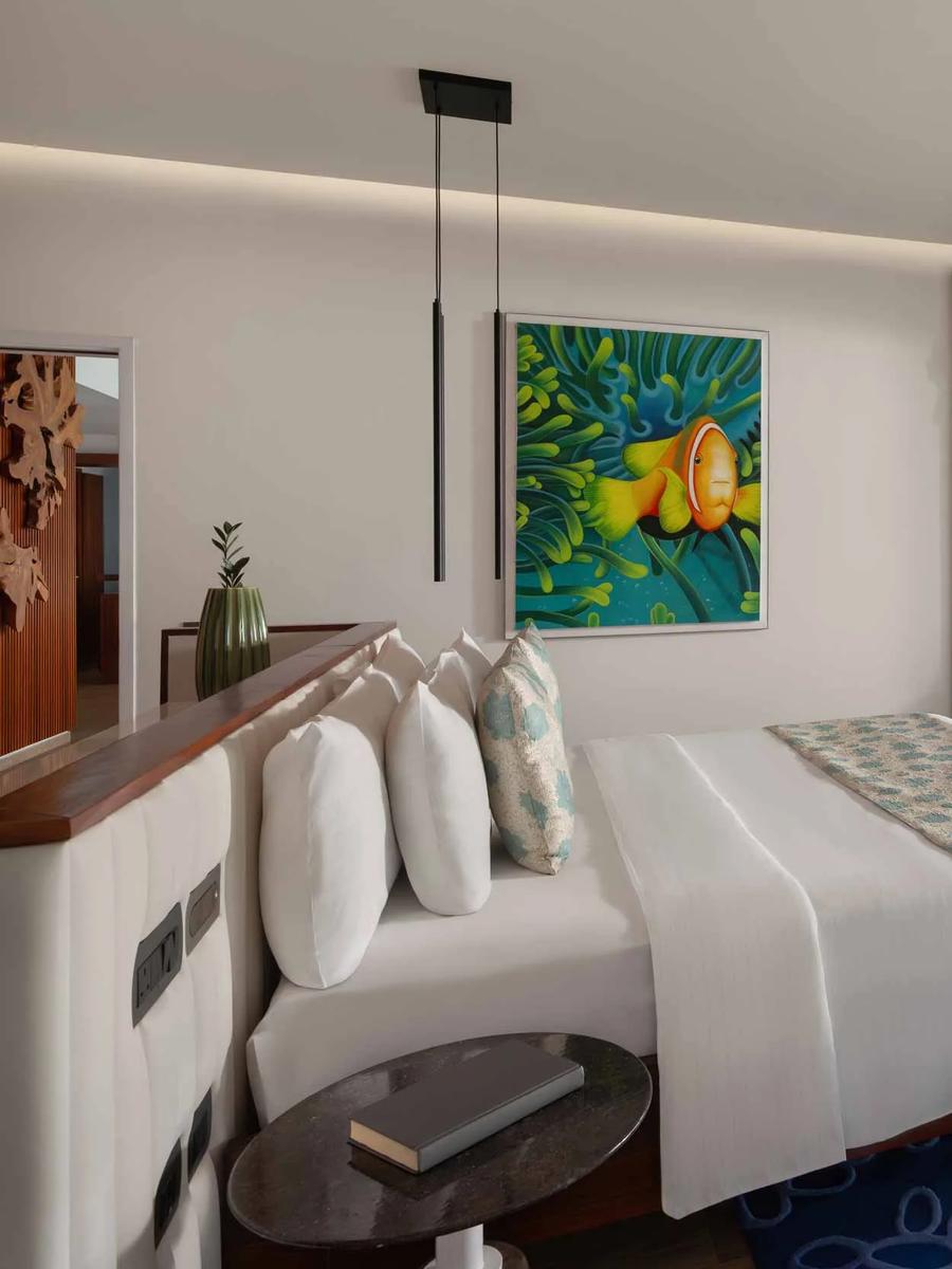 The Two Bedroom Presidential Ocean Villa with Pool, sited at the end of the pier with its 10x4 m pool