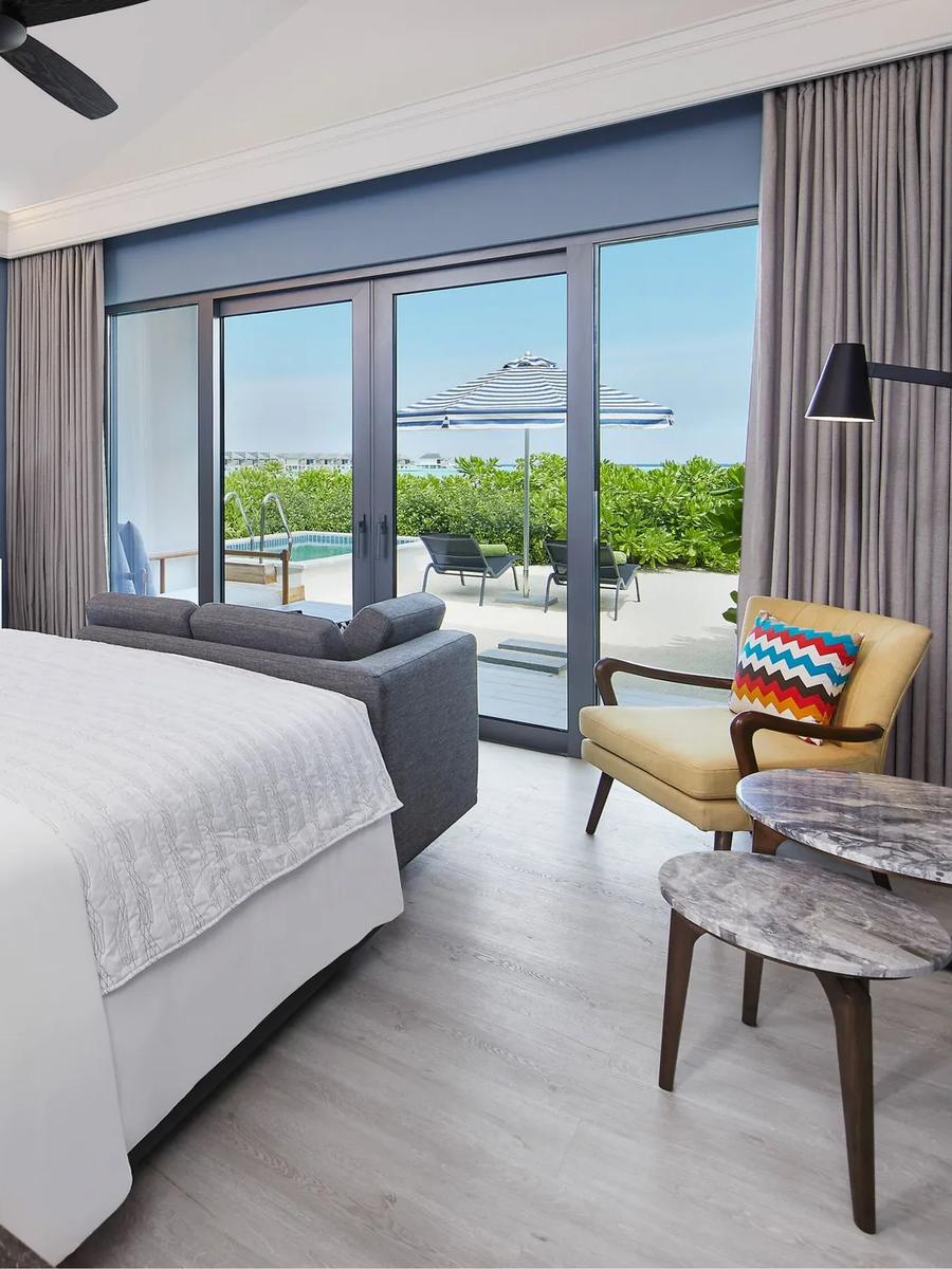 The Two Bedroom Beach Pool Villa's outdoor deck and private pool