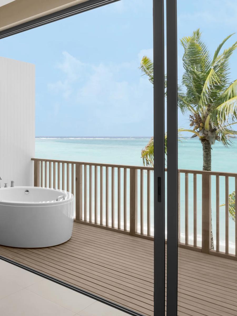 A Mirage Panoramic Room with Jacuzzi's outdoor jacuzzi and terrace