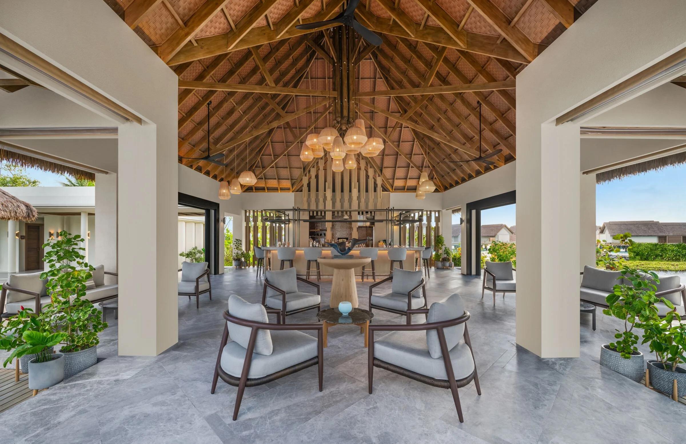 The bar at Wahoo, the resort's poolside cocktail bar