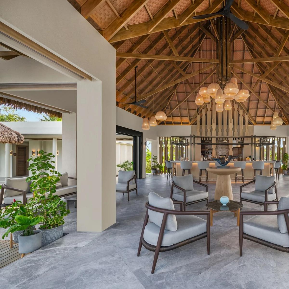 The bar at Wahoo, the resort's poolside cocktail bar