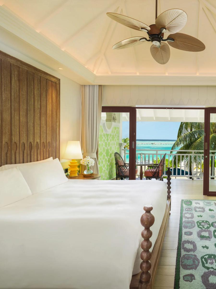 Bedroom of the Sky Family Room at SAii Lagoon Maldives