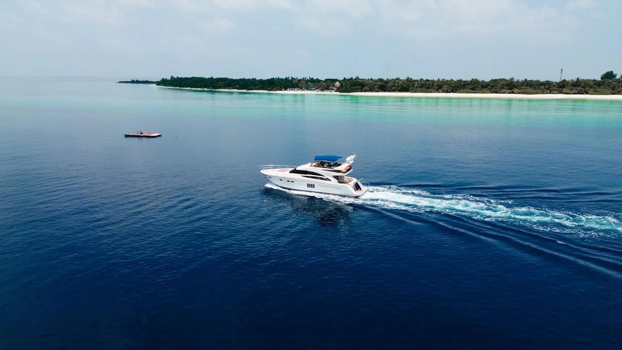 Blend, Ifuru Island Maldives' Princess 62 luxury yacht, available for private charter