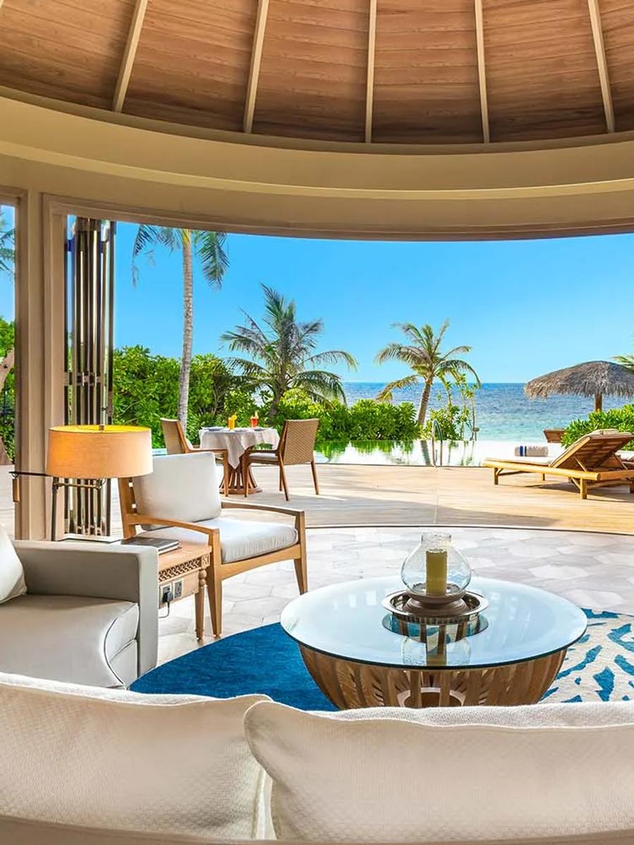 A Beach Residence at Milaidhoo, a 490-square-metre beachfront villa with its own pool.