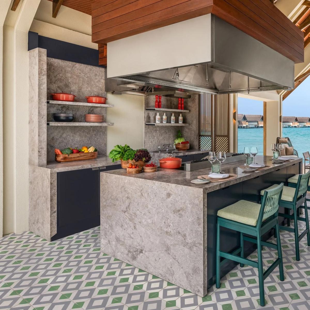 Pure's oceanfront dining setting