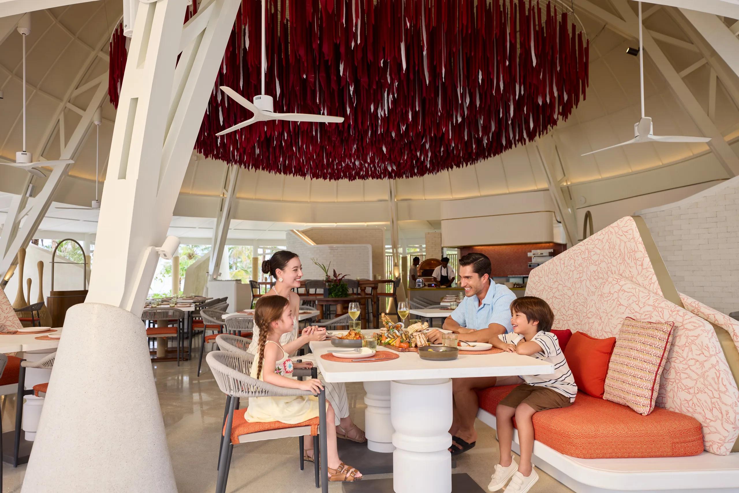 Acqua's open kitchen and dining room, Centara Mirage Lagoon Maldives
