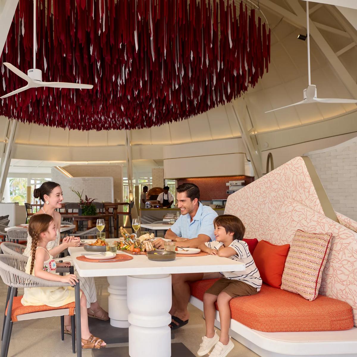 Acqua's open kitchen and dining room, Centara Mirage Lagoon Maldives