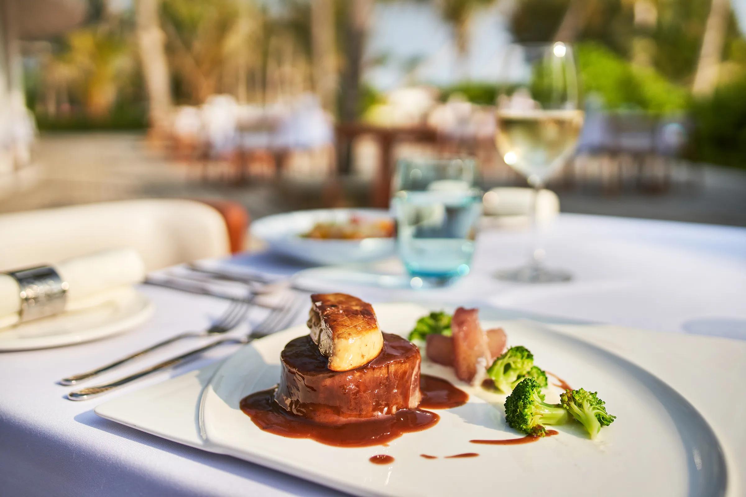 A plated dish at Andalucía, Siyam World's Spanish beachfront restaurant