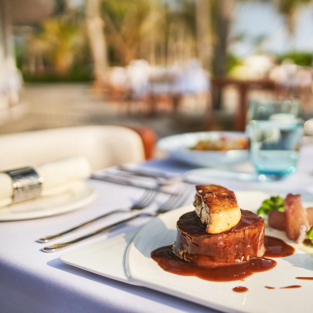 A plated dish at Andalucía, Siyam World's Spanish beachfront restaurant