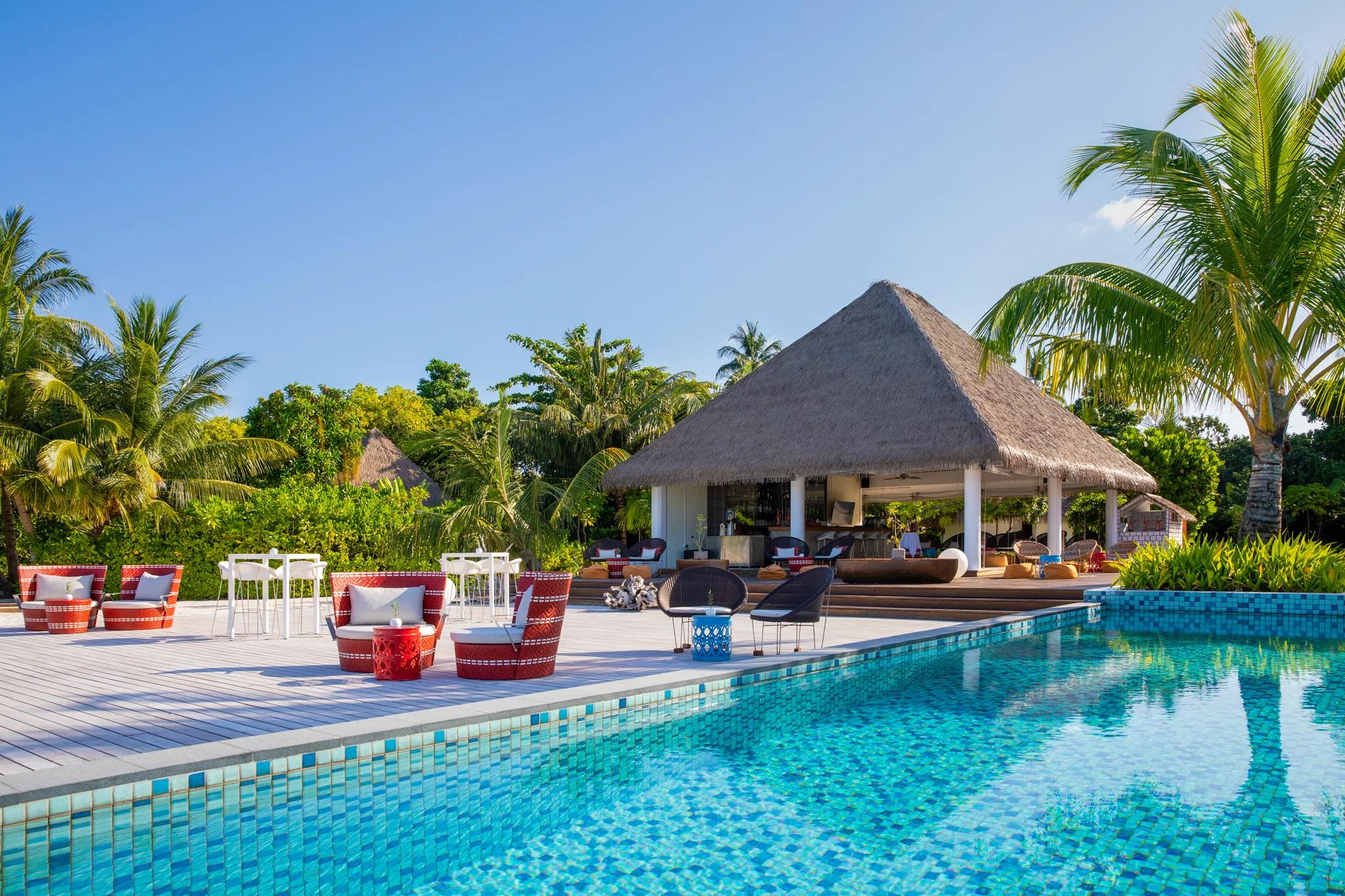 The Pool Bar at Mercure Maldives Kooddoo Resort