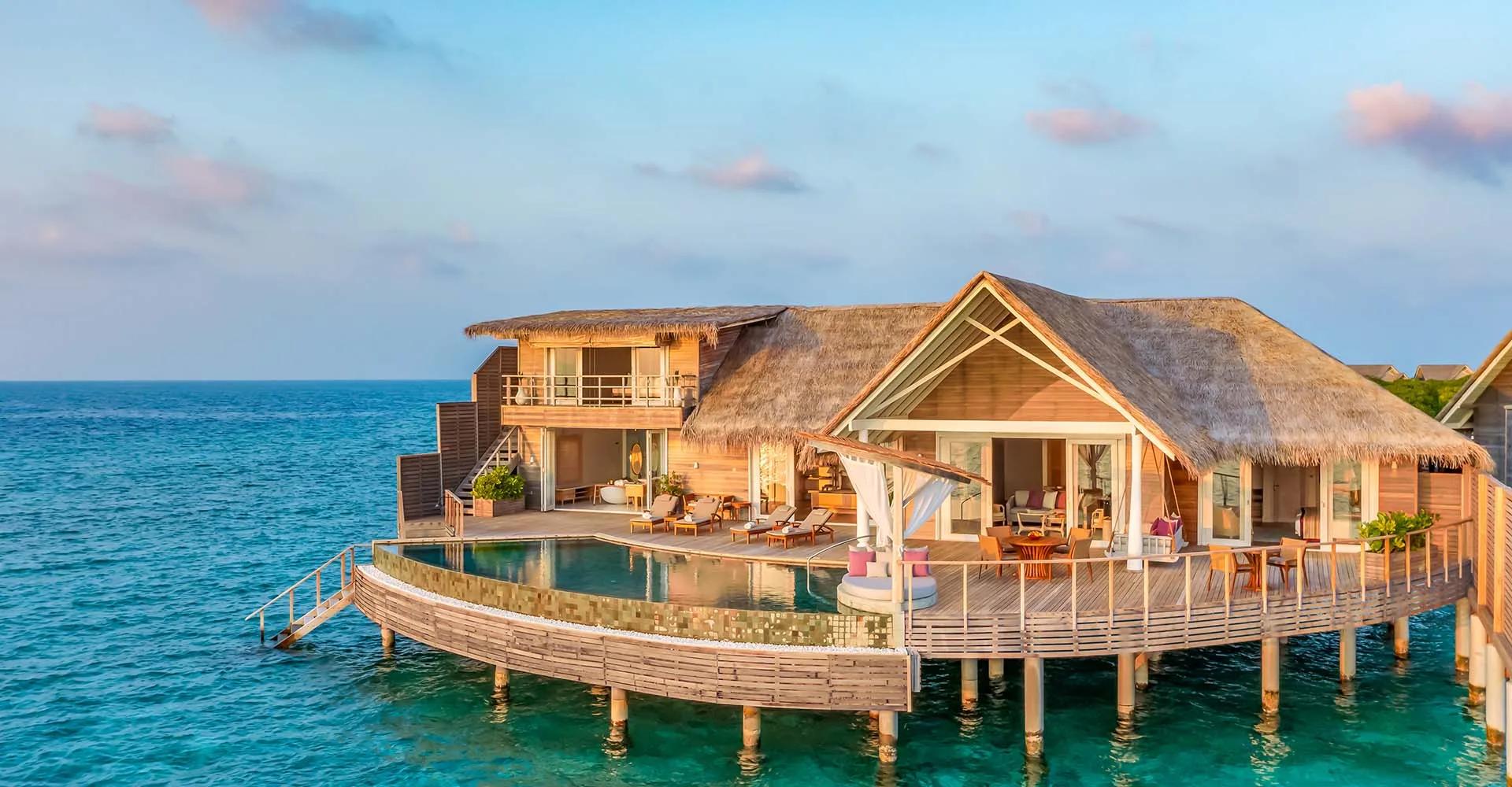 The Two Bedroom Ocean Residence at Milaidhoo, an overwater residence with an oversized private pool.