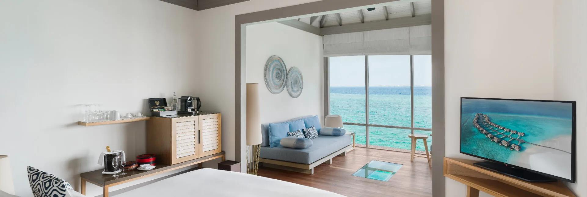A Sunrise Water Villa with Infinity Pool at JA Manafaru, overwater and facing east