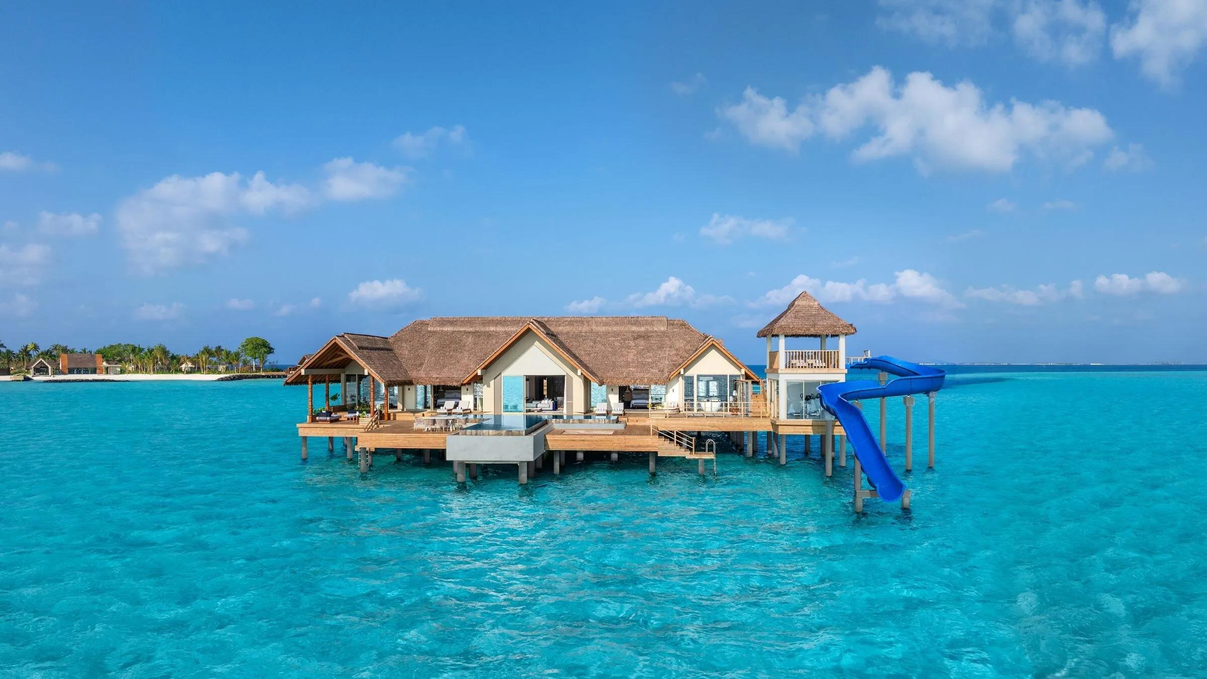 The exterior of the Ocean Residence, the resort's three-bedroom signature villa