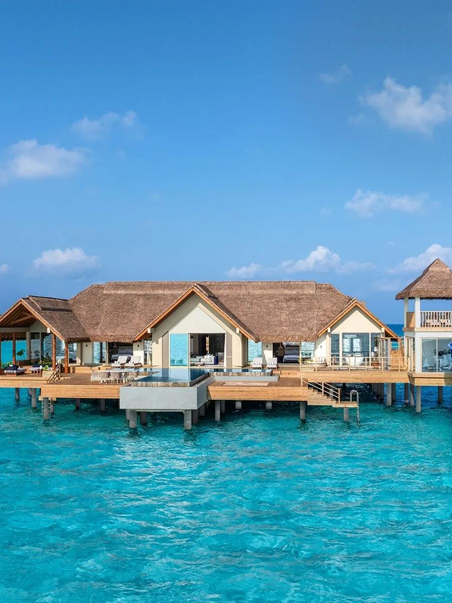 The exterior of the Ocean Residence, the resort's three-bedroom signature villa