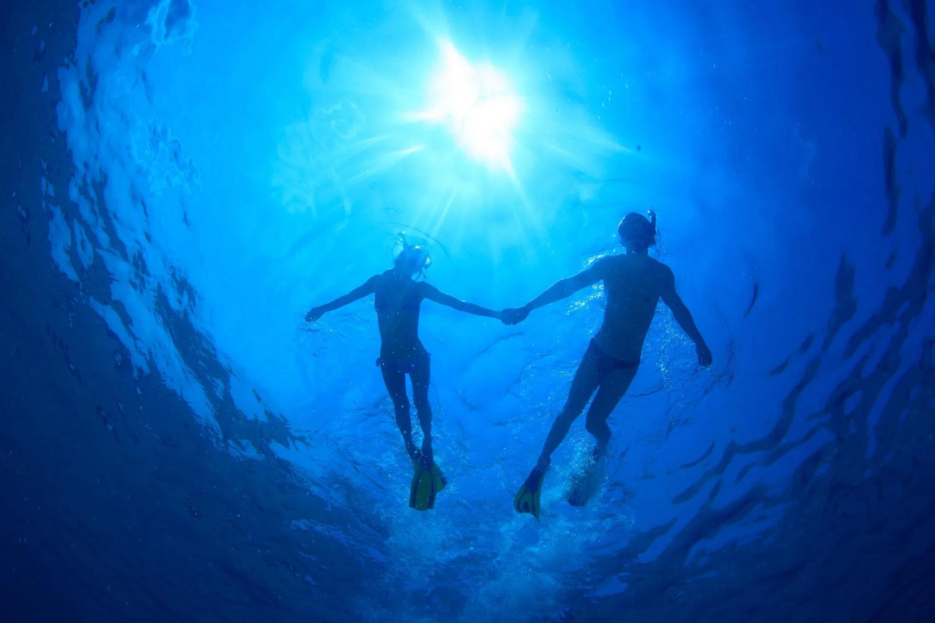 Watersports and diving off You & Me Maldives, near the resort's renowned diving and surfing coastline